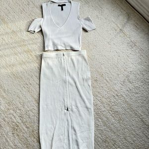 BCBG Max Azria Crop Top Sweater + Skirt Set